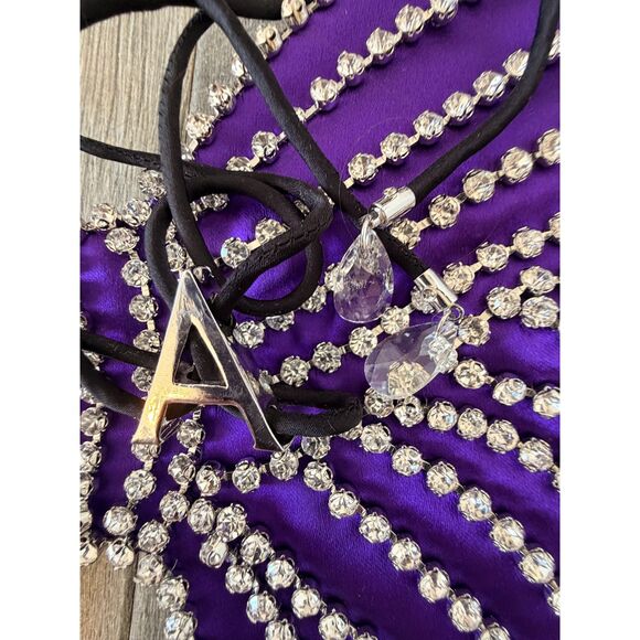 NWT Area Purple Crystal Bow Top Small - Picture 7 of 12